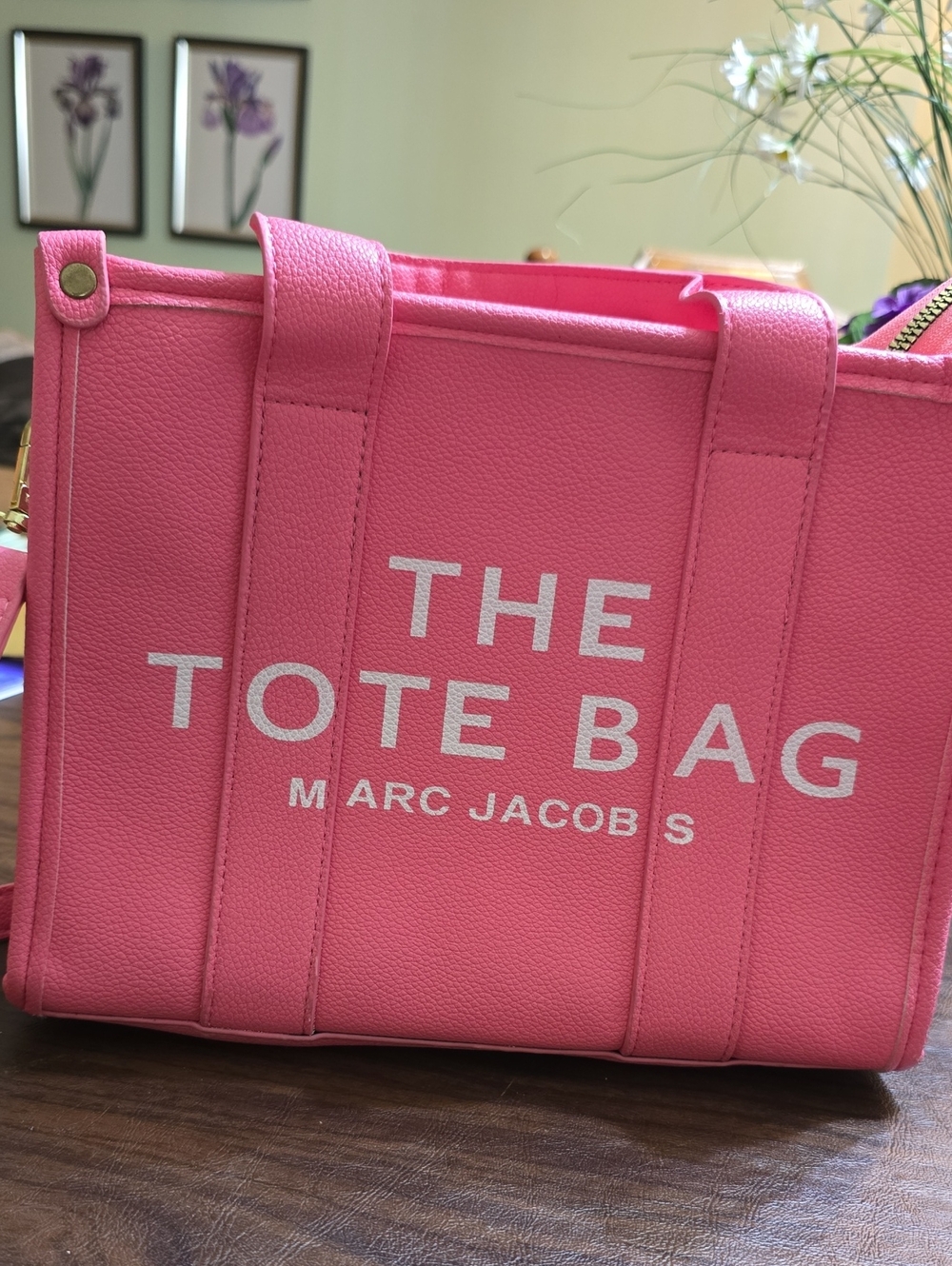 Marc Jacobs Pink The Tote Bag - Canvas Logo Crossbody